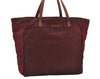 Authentic GUCCI Shoulder Tote Bag GG Nylon Leather 282439 Bordeaux Red 6977I