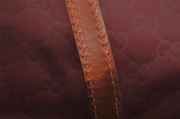 Authentic GUCCI Shoulder Tote Bag GG Nylon Leather 282439 Bordeaux Red 6977I