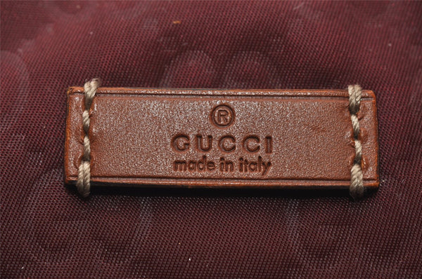 Authentic GUCCI Shoulder Tote Bag GG Nylon Leather 282439 Bordeaux Red 6977I