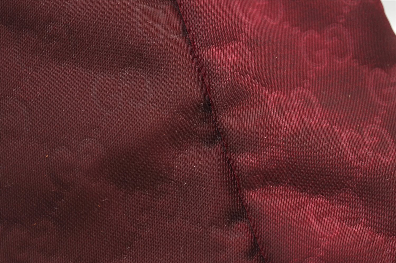 Authentic GUCCI Shoulder Tote Bag GG Nylon Leather 282439 Bordeaux Red 6977I