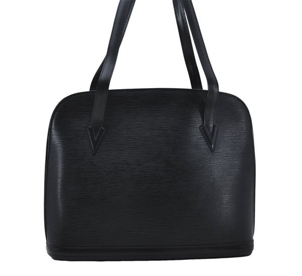 Authentic Louis Vuitton Epi Russac Shoulder Bag M52282 Black LV 6978D