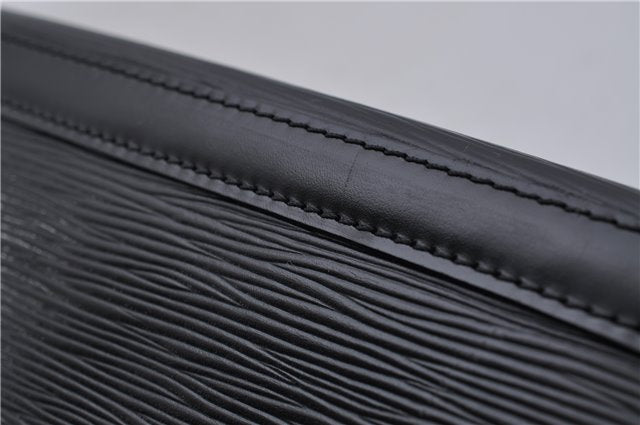 Authentic Louis Vuitton Epi Russac Shoulder Bag M52282 Black LV 6978D