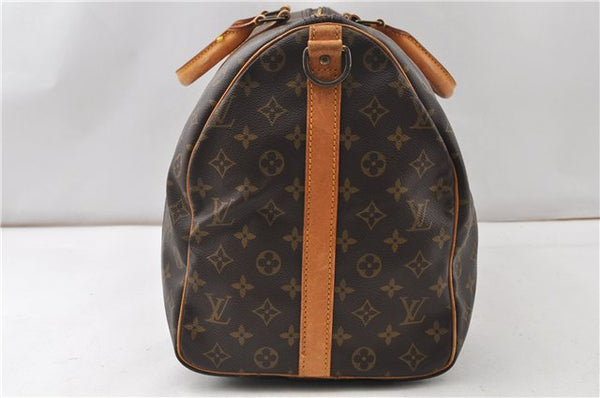 Authentic Louis Vuitton Monogram Keepall Bandouliere 50 M41416 Boston Bag 6978F