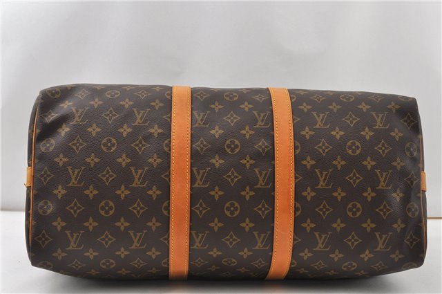 Authentic Louis Vuitton Monogram Keepall Bandouliere 50 M41416 Boston Bag 6978F