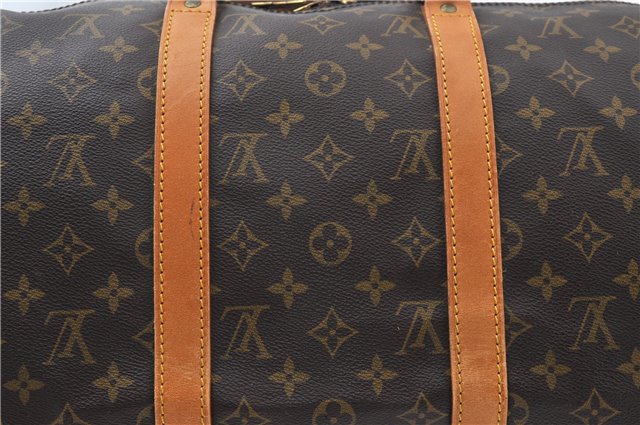 Authentic Louis Vuitton Monogram Keepall Bandouliere 50 M41416 Boston Bag 6978F