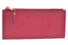 Auth Louis Vuitton Monogram Empreinte Pouch Portefeuille Curieuse Purple 6979I