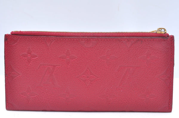 Auth Louis Vuitton Monogram Empreinte Pouch Portefeuille Curieuse Purple 6979I