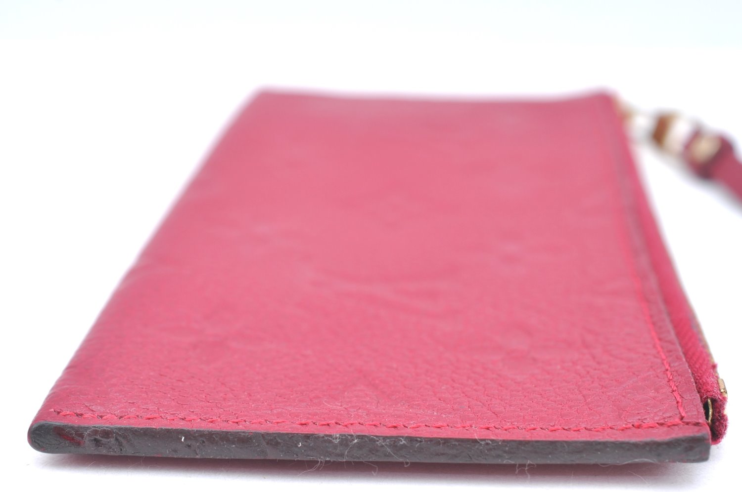 Auth Louis Vuitton Monogram Empreinte Pouch Portefeuille Curieuse Purple 6979I