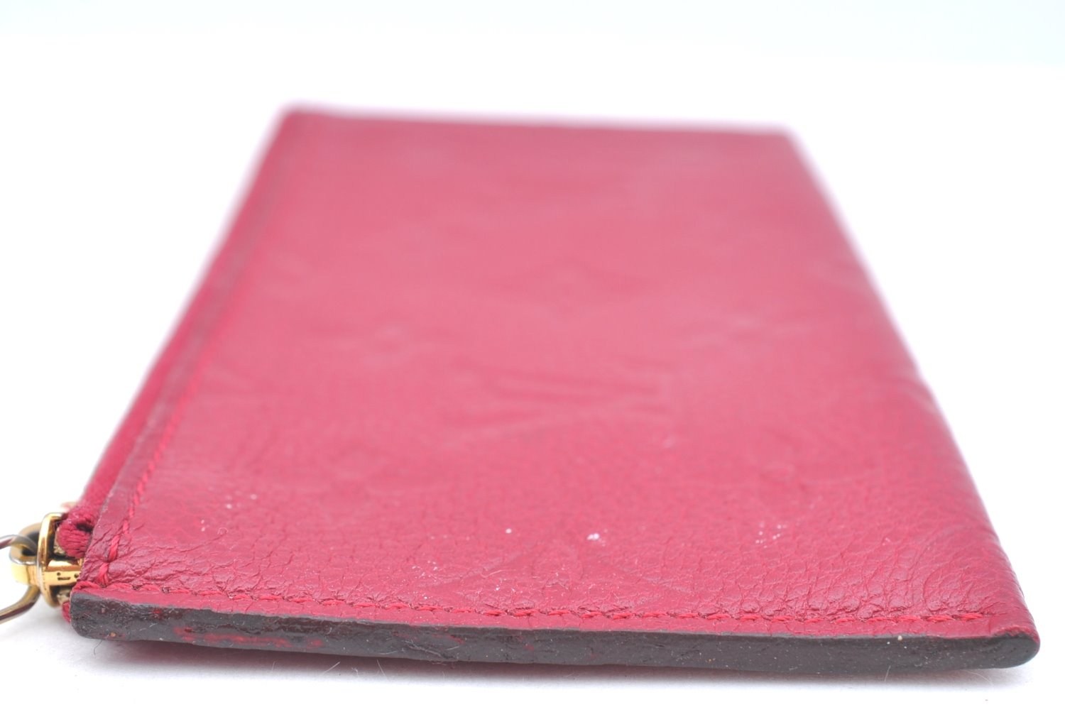 Auth Louis Vuitton Monogram Empreinte Pouch Portefeuille Curieuse Purple 6979I