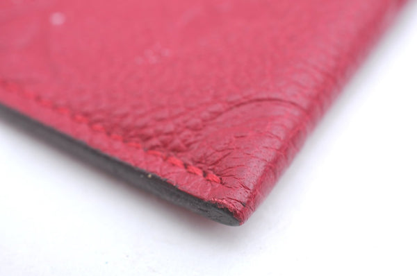 Auth Louis Vuitton Monogram Empreinte Pouch Portefeuille Curieuse Purple 6979I