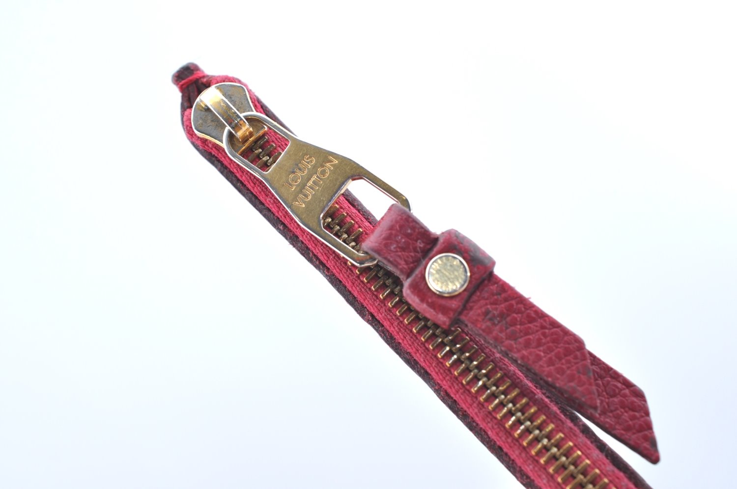 Auth Louis Vuitton Monogram Empreinte Pouch Portefeuille Curieuse Purple 6979I