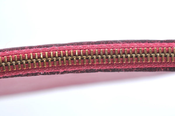 Auth Louis Vuitton Monogram Empreinte Pouch Portefeuille Curieuse Purple 6979I