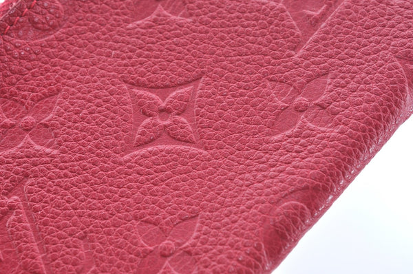 Auth Louis Vuitton Monogram Empreinte Pouch Portefeuille Curieuse Purple 6979I