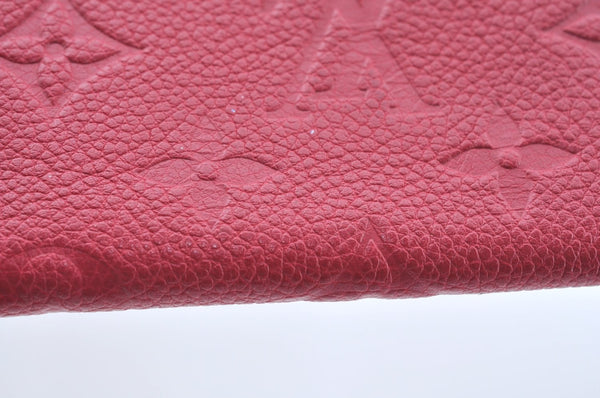 Auth Louis Vuitton Monogram Empreinte Pouch Portefeuille Curieuse Purple 6979I