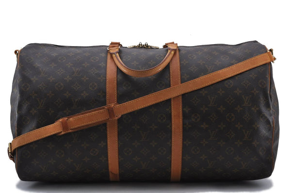 Auth LOUIS VUITTON Monogram Keepall Bandouliere 60 Boston Bag M41412 LV 6980C