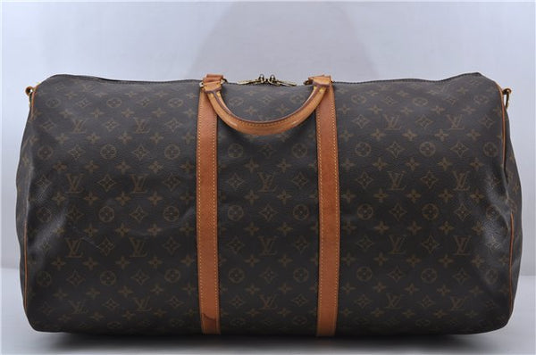 Auth LOUIS VUITTON Monogram Keepall Bandouliere 60 Boston Bag M41412 LV 6980C