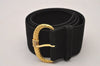 Authentic Christian Dior Belt Suede Leather Size 75cm 29.5inches Black CD 6980I