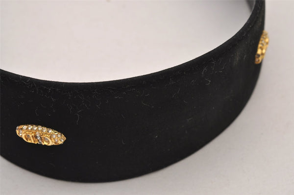 Authentic Christian Dior Belt Suede Leather Size 75cm 29.5inches Black CD 6980I