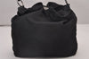Authentic Christian Dior Maris Pearl Shoulder Hand Bag Purse Nylon Black 6981I