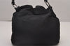 Authentic Christian Dior Maris Pearl Shoulder Hand Bag Purse Nylon Black 6981I