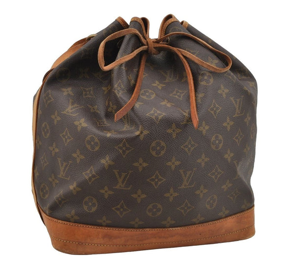 Authentic Louis Vuitton Monogram Noe Shoulder Drawstring Bag M42224 LV 6982I