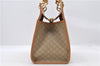 Authentic CELINE Macadam Blason Pattern Hand Bag Purse PVC Leather Beige 6983C
