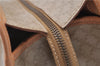 Authentic CELINE Macadam Blason Pattern Hand Bag Purse PVC Leather Beige 6983C