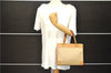 Authentic CELINE Macadam Blason Pattern Hand Bag Purse PVC Leather Beige 6983C