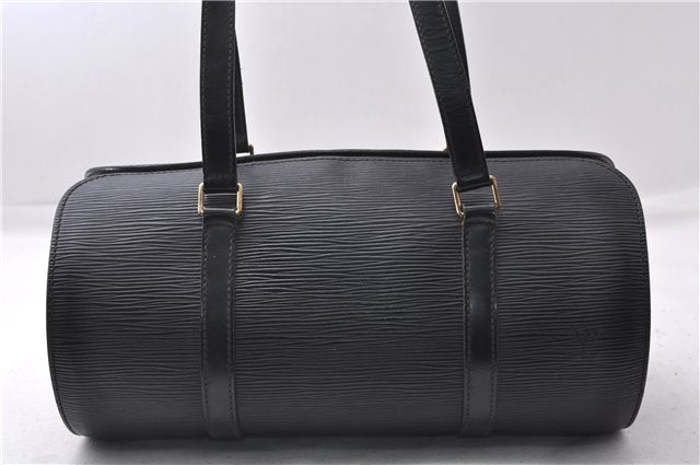 Authentic Louis Vuitton Epi Soufflot Black Hand Bag M52222 LV 6983D