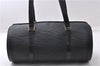 Authentic Louis Vuitton Epi Soufflot Black Hand Bag M52222 LV 6983D