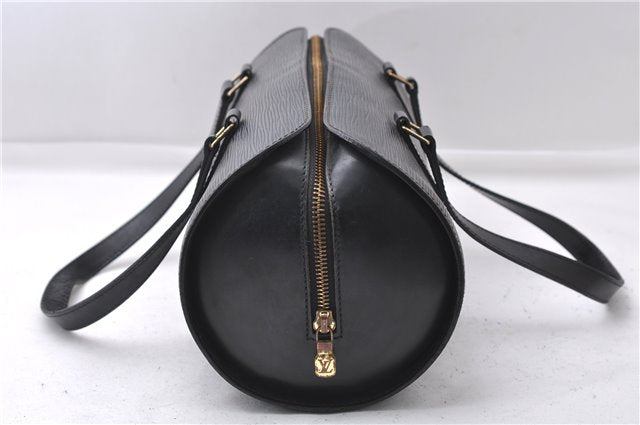 Authentic Louis Vuitton Epi Soufflot Black Hand Bag M52222 LV 6983D