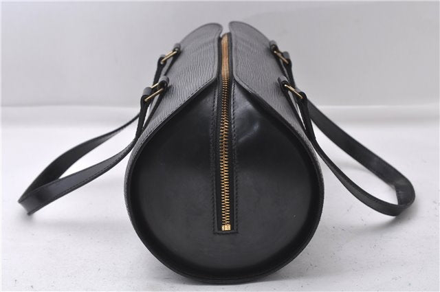 Authentic Louis Vuitton Epi Soufflot Black Hand Bag M52222 LV 6983D