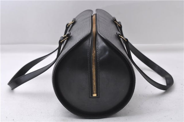 Authentic Louis Vuitton Epi Soufflot Black Hand Bag M52222 LV 6983D