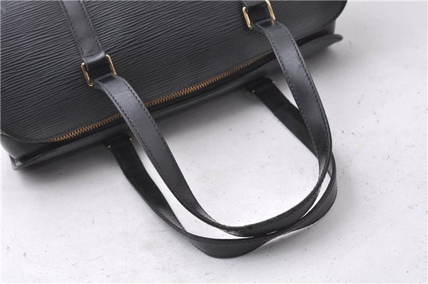 Authentic Louis Vuitton Epi Soufflot Black Hand Bag M52222 LV 6983D