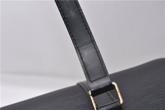 Authentic Louis Vuitton Epi Soufflot Black Hand Bag M52222 LV 6983D