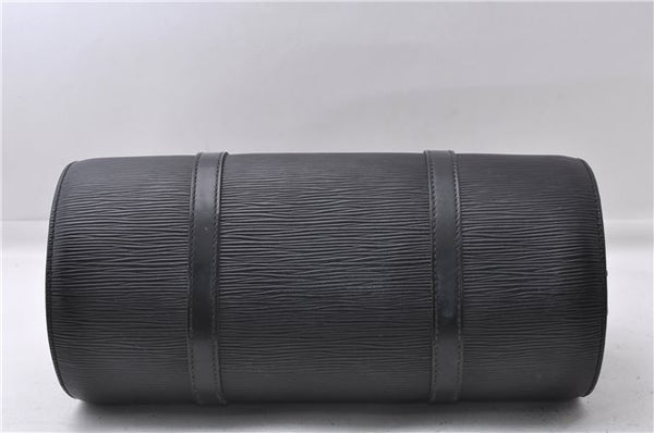 Authentic Louis Vuitton Epi Soufflot Black Hand Bag M52222 LV 6983D