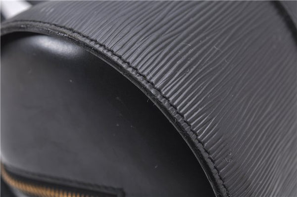 Authentic Louis Vuitton Epi Soufflot Black Hand Bag M52222 LV 6983D
