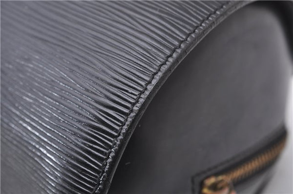 Authentic Louis Vuitton Epi Soufflot Black Hand Bag M52222 LV 6983D