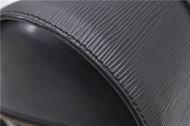 Authentic Louis Vuitton Epi Soufflot Black Hand Bag M52222 LV 6983D