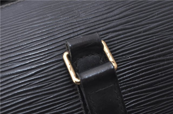 Authentic Louis Vuitton Epi Soufflot Black Hand Bag M52222 LV 6983D