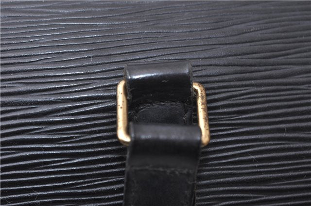 Authentic Louis Vuitton Epi Soufflot Black Hand Bag M52222 LV 6983D