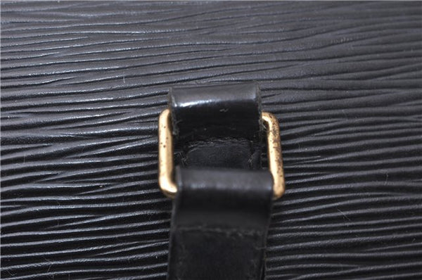 Authentic Louis Vuitton Epi Soufflot Black Hand Bag M52222 LV 6983D