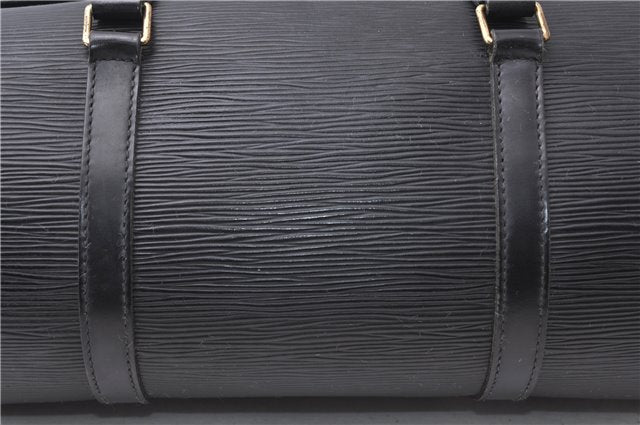 Authentic Louis Vuitton Epi Soufflot Black Hand Bag M52222 LV 6983D