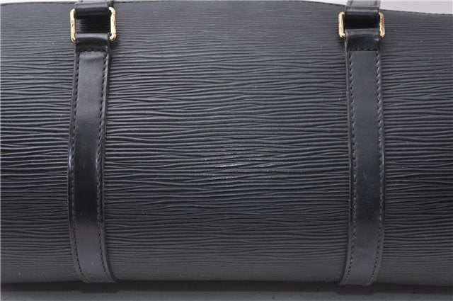 Authentic Louis Vuitton Epi Soufflot Black Hand Bag M52222 LV 6983D