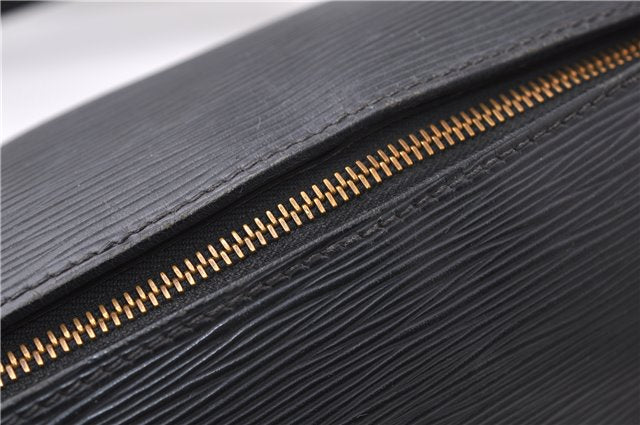 Authentic Louis Vuitton Epi Soufflot Black Hand Bag M52222 LV 6983D