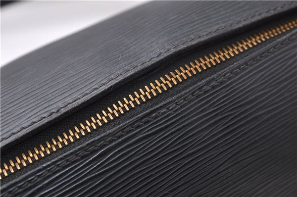 Authentic Louis Vuitton Epi Soufflot Black Hand Bag M52222 LV 6983D