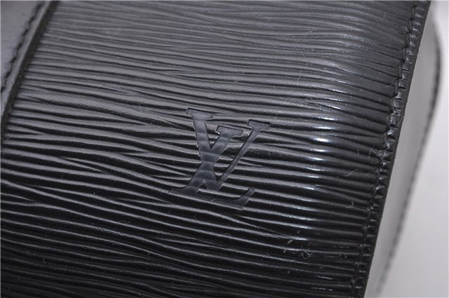 Authentic Louis Vuitton Epi Soufflot Black Hand Bag M52222 LV 6983D