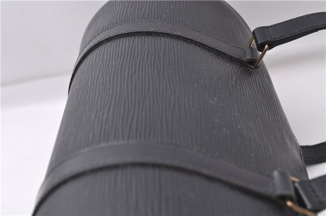 Authentic Louis Vuitton Epi Soufflot Black Hand Bag M52222 LV 6983D