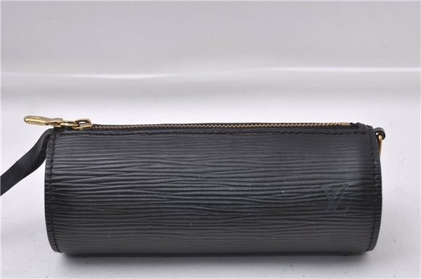 Authentic Louis Vuitton Epi Soufflot Black Hand Bag M52222 LV 6983D