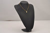 Authentic Christian Dior Gold Tone Rhinestone Chain Pendant Necklace CD 6983I